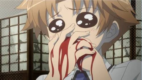 Kết quả hình ảnh cho chảy máu mũi anime